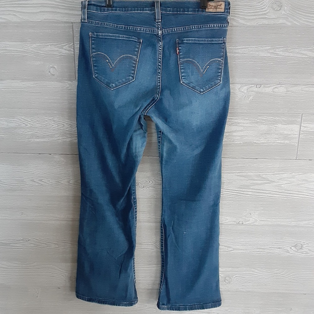 Levis 529 Curvy Bootcut Jeans Womens Medium Wash Blue Denim Pants Sz 16 - Picture 2 of 15